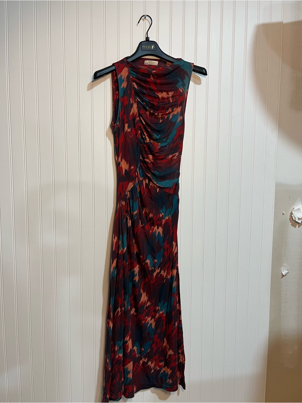 Ulla Johnson Sleeveless Printed Maxi Dress in Red & Teal - Picture 6 of 9